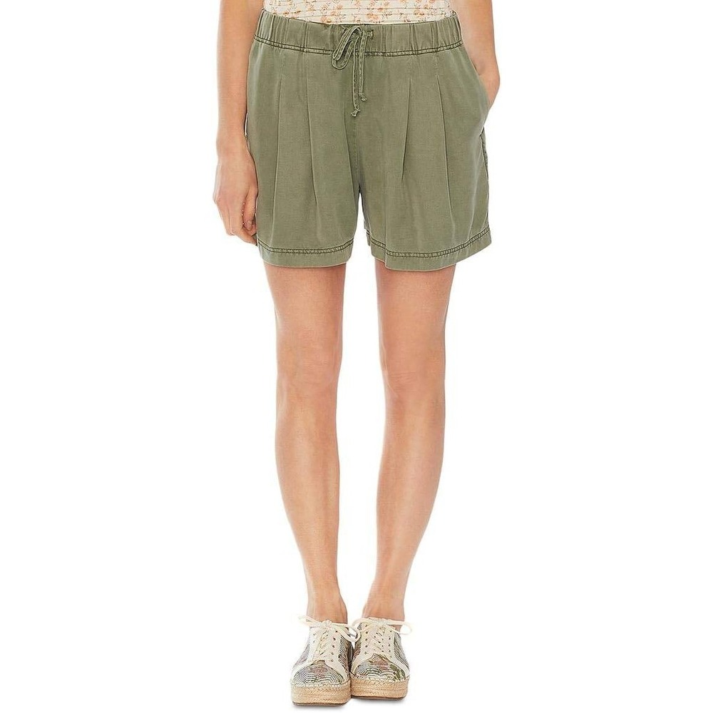 Vince Camuto‎ Women's XL Drawstring elastic Twill utility Shorts Sage Green XL